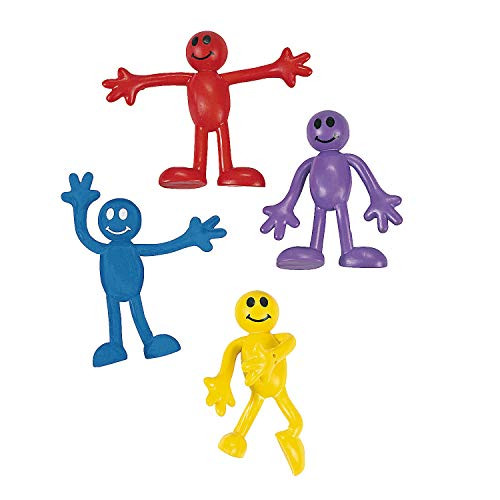 Fun Express - Mini 2" Smile Face Bendables - Toys - Character Toys - Bendables - 48 Pieces