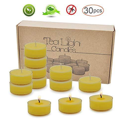 Kenking Citronella Soy Wax Candles, Scented Tealight Candles, Pack of 30 