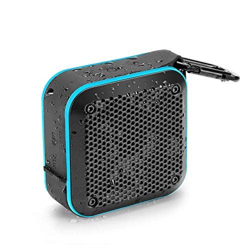 Portable Waterproof Bluetooth Speaker with FM Radio, IPX7 Waterproof Speaker Bluetooth Wireless Small Portable Speaker TWS Stereo 10H Playtime for Shower Bath Pool Boat Beach Home Party Travel 2019