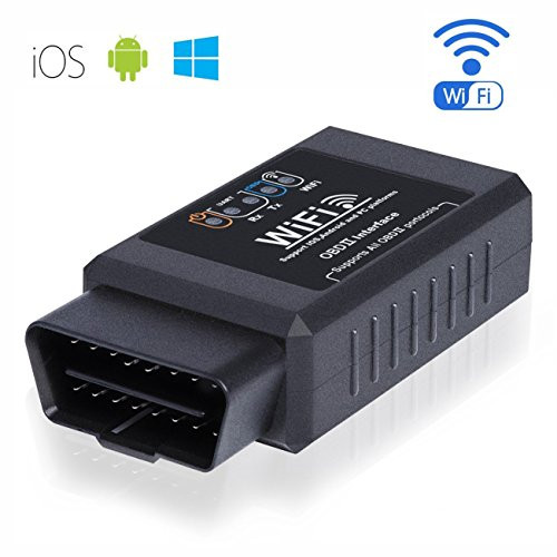 Cllena Car WiFi OBD 2 OBD2 OBDII Scan Tool Scanner Adapter Check Engine Light Diagnostic Tool for iOS & Android
