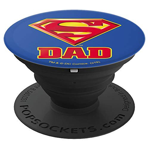 Superman Super Dad Shield Logo PopSockets Grip and Stand for Phones and Tablets