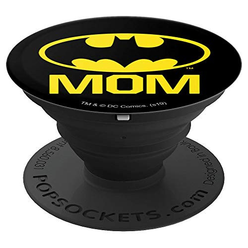 Batman Bat Mom Shield Logo PopSockets Grip and Stand for Phones and Tablets