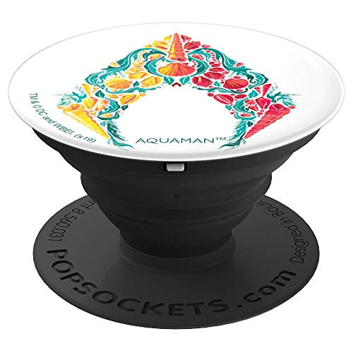 Aquaman Movie Aquaman Sea Shells Logo PopSockets Grip and Stand for Phones and Tablets