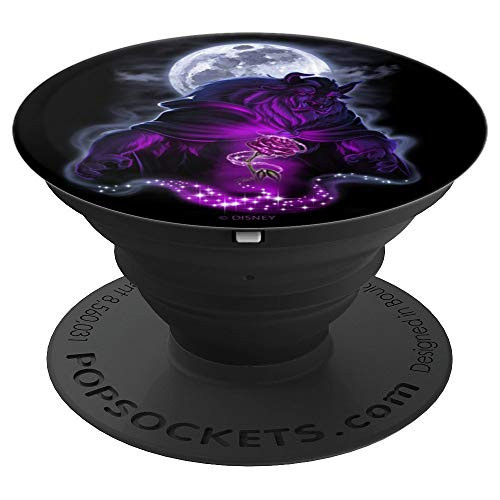 Disney Beauty And The Beast Purple Hue Moonlit Portrait PopSockets Grip and Stand for Phones and Tablets