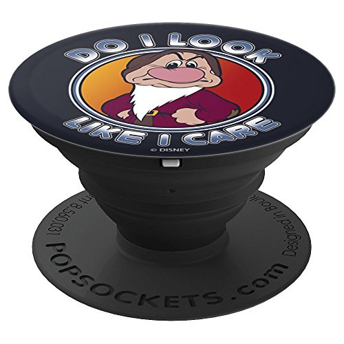 Disney Snow White Grumpy Do I Look Like I Care PopSockets Grip and Stand for Phones and Tablets