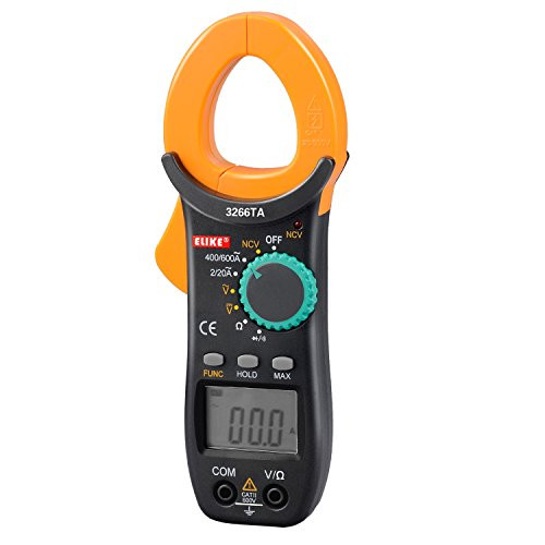 ELIKE 3266TA 600A Auto-Ranging Digital Clamp On Meter & Multimeter with NCV,AC/DC Voltage,Resistor,Diode,Continuity