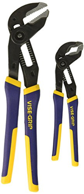 IRWIN Tools VISE-GRIP GrooveLock 2-Piece Pliers Set, 6-Inch V-Jaw and 10-Inch Straight Jaw (1802534)