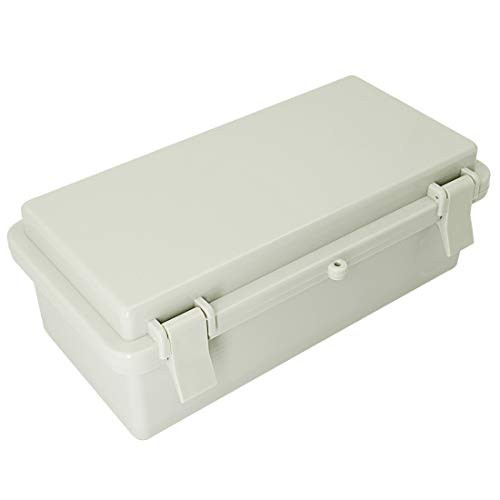 LMioEtool ABS Plastic Dustproof Waterproof IP65 Junction Box Hinged Shell Universal Electrical Project Enclosure Gray 7.9 x 3.9 x 2.8 inch (200 x 100 x 70mmm)