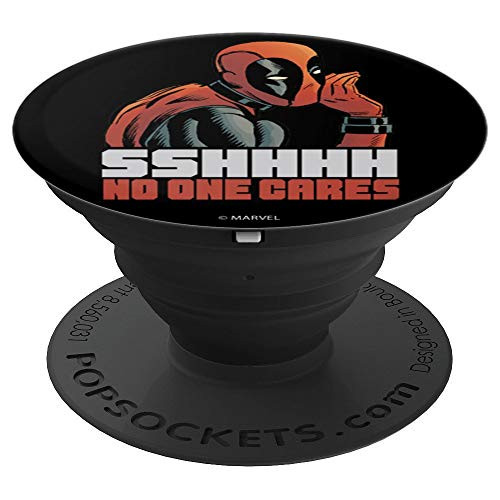 Marvel Deadpool Sshhhh No One Cares PopSockets Grip and Stand for Phones and Tablets