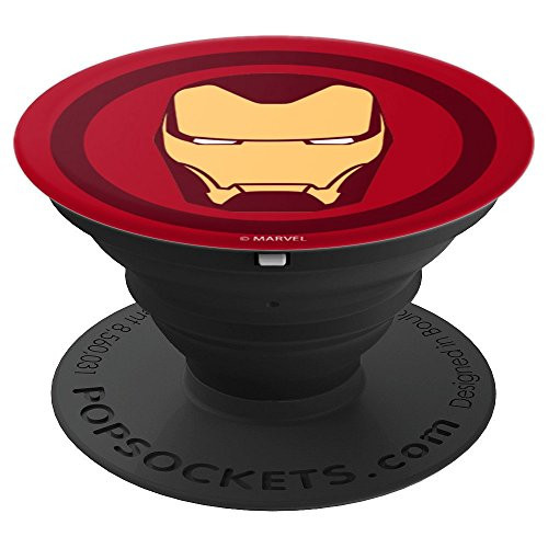 Marvel Iron Man Helmet Head Scowl - PopSockets Grip and Stand for Phones and Tablets