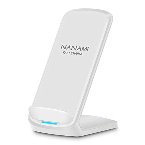 NANAMI Upgraded Fast Wireless Charger,7.5W Qi Charger Compatible iPhone 11/11 Pro/11 Pro Max/XS Max/XS/XR/X/8/8 Plus, 10W Fast Wireless Charging Stand for Samsung Galaxy S10/S10+/S9/S8/S7/Note 10/9/8