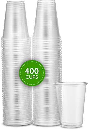 Plasticpro 7 oz Clear Plastic Disposable Drinking Cups [400 count]