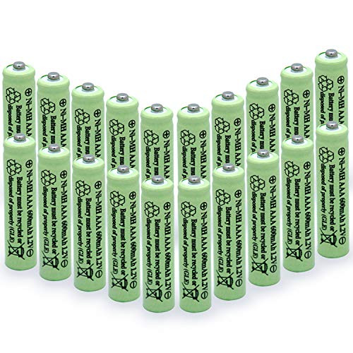 QBLPOWER Solar Light Batteries AAA Triple A NiMH 600mAh 1.2V Rechargeable for Garden Solar Lights Remotes Mice(20Pcs)