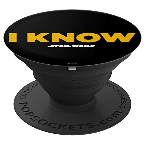 Star Wars Princess Leia I Know Text - PopSockets Grip and Stand for Phones and Tablets