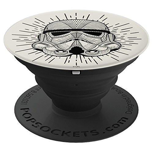 Star Wars Storm Trooper Helmet Line Art - PopSockets Grip and Stand for Phones and Tablets