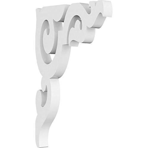 Ekena Millwork BKTP01X04X07RO PVC Bracket, 5/8"W X 4 1/2"D X 7"H, White