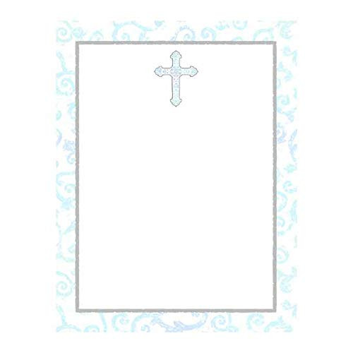 Sparkling Cross Silver Paper Laser Sheet | Party Accessory, 300 Ct.