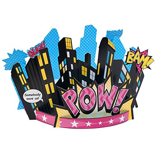 BirthdayExpress Superhero Girl Party Supplies - Centerpiece
