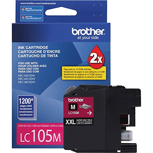 Brother Genuine LC105M Super High Yield XXL Magenta Ink Cartridges