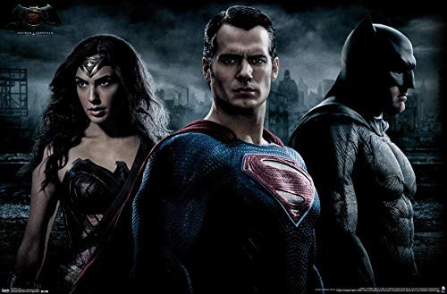 Trends International DC Comics Movie - Batman v Superman - Trio Wall Poster, 14.725" x 22.375", Premium Unframed