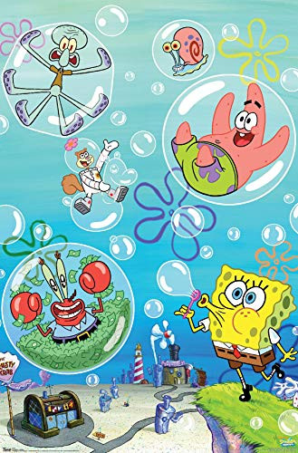 Trends International Nickelodeon Spongebob - Bubbles Wall Poster, 14.725" x 22.375", Premium Unframed