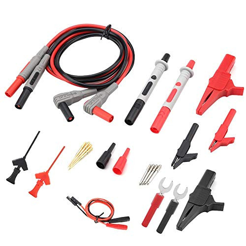 Zyyini Electronic Test Leads Kit,P1300D Replaceable Multimeter Probe Test Hook and Test Lead kit