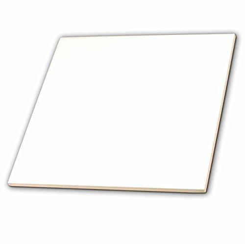 3dRose ct_159881_1 Pure White-Bright Colorless Plain Simple One Single Solid White Color-Ceramic Tile, 4-Inch