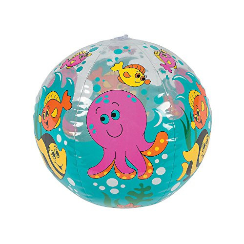 Fun Express - Under The Sea Printed Beach Ball (11") for Summer - Toys - Inflates - Beach Balls - Summer - 12 Pieces Fun Express - Under The Sea Printed Beach Ball (11") for Summer - Toys - Inflates - Beach Balls - Summer - 12 Pieces
