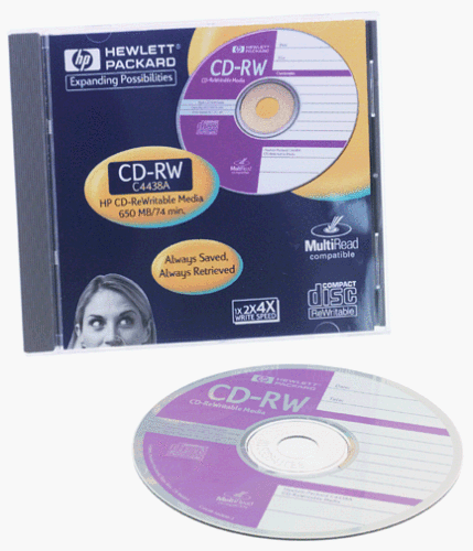 Hewlett Packard C4438A CD-RW, 74 Minute, 650MB, 4x (Single) (Discontinued by Manufacturer)