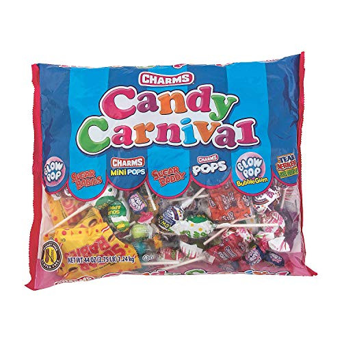 Fun Express - Charms Candy Carnival (2.75 Lb) - Edibles - Assorted Candy - Branded Assorted Candy - 100 Pieces