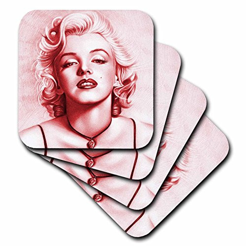 3dRose cst_253500_1"Love Marilyn Monroe Soft Coasters (Set of 4), set-of-4-Soft