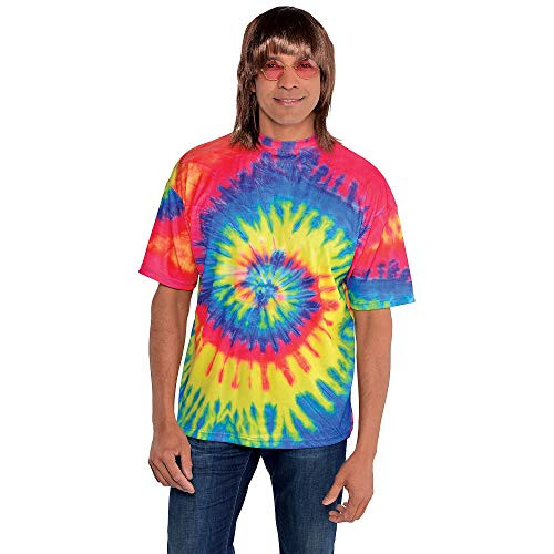 Amscan 60s Hippie Tie-Dye T-Shirt for Adults, One Size