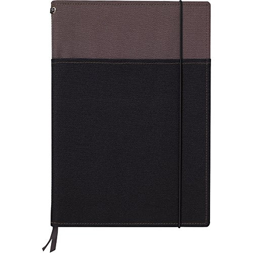 Kokuyo Systemic Refillable Notebook Cover - Semi B5 (7" X 9.8") - Normal Rule - 30 Lines X 40 Sheets - Gray / Black