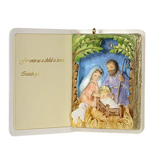 Hallmark Keepsake Christmas 2019 Year Dated Nativity Bible Religious Ornament Hallmark Keepsake Christmas 2019 Year Dated Nativity Bible Religious Ornament