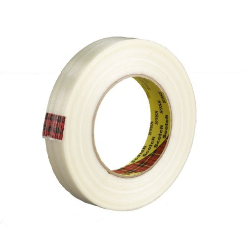 Scotch Filament Tape 8988, Clear, 18 mm x 55 m, 6.9 mil, 48 rolls per case