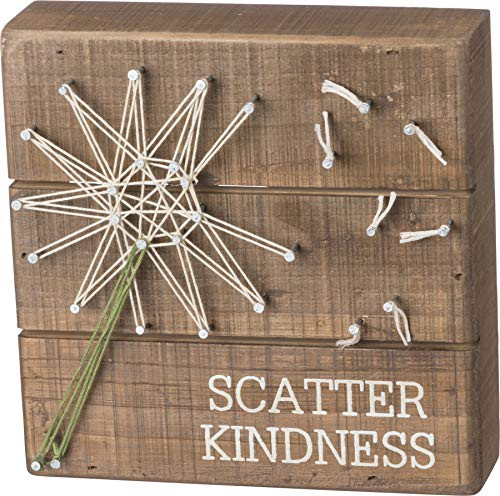 Primitives by Kathy String Art Wooden Box Sign, 6 x 6-Inches, Scatter Kindness Primitives by Kathy String Art Wooden Box Sign, 6 x 6-Inches, Scatter Kindness