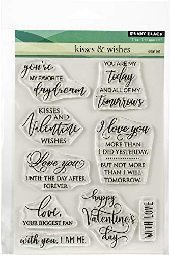 Penny Black PB30528 Clear Stamps-Kisses & Wishes 5"X6.5"