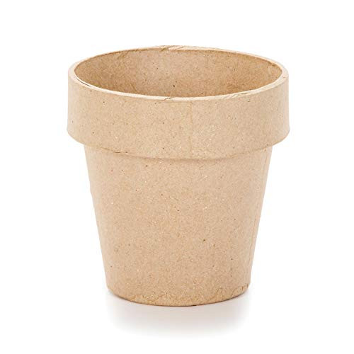 Darice Bulk Buy DIY Paper Mache Clay Pot 4 x 4 inches (12-Pack) 2839-04