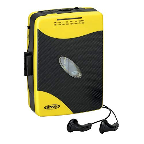 Jensen Portable Compact Lightweight Slim Design Stereo AM/FM Radio Cassette Player + Earbuds (Limited Edition) (Yellow) Jensen Portable Compact Lightweight Slim Design Stereo AM/FM Radio Cassette Player + Earbuds (Limited Edition) (Yellow)