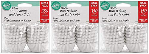 3-PACK - Wilton Baking Cups, Mini, White, 350-Count