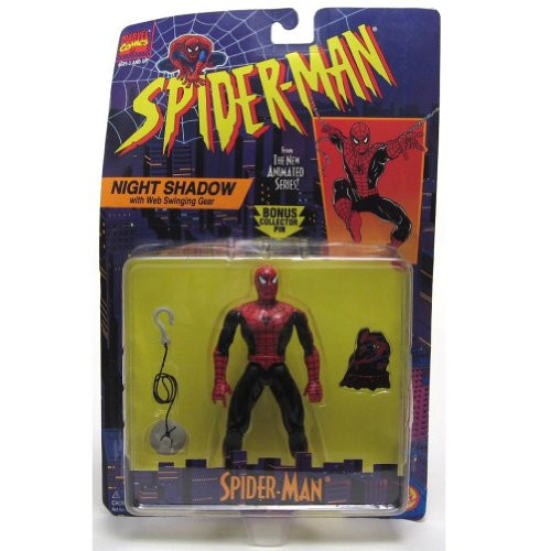 Spider-Man from the New Animated Series: Night Shadow Spider-Man with Web swinging Gear