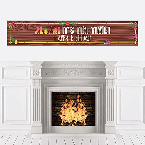 Big Dot of Happiness Tiki Luau - Tropical Hawaiian Summer Birthday Party Decorations Party Banner Big Dot of Happiness Tiki Luau - Tropical Hawaiian Summer Birthday Party Decorations Party Banner