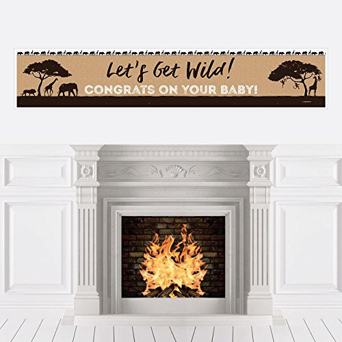 Wild Safari - African Jungle Adventure Baby Shower Decorations Party Banner Wild Safari - African Jungle Adventure Baby Shower Decorations Party Banner