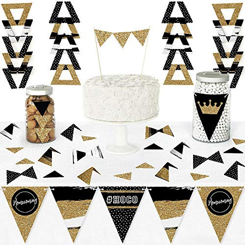 Big Dot of Happiness Hoco Dance - Diy Pennant Banner Decorations - Homecoming Triangle Kit - 99 Pieces