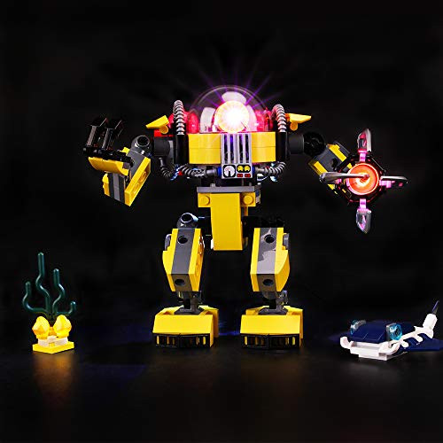 BRIKSMAX Led Lighting Kit for Creator 3in1 Underwater Robot - Compatible with Lego 31090 Building Blocks Model- Not Include The Lego Set