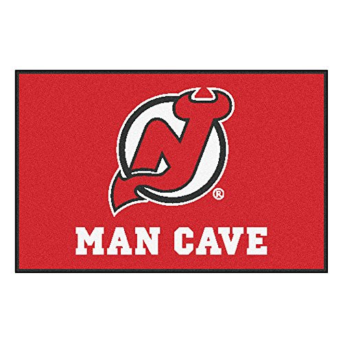 FANMATS 14454 NHL New Jersey Devils Nylon Universal Man Cave Starter Rug FANMATS 14454 NHL New Jersey Devils Nylon Universal Man Cave Starter Rug