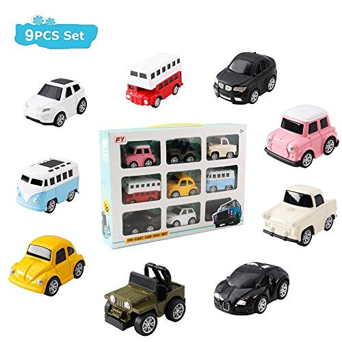 HANMUN Cars Mini Racers Toys Metal Model Vehicle 9 PCS 