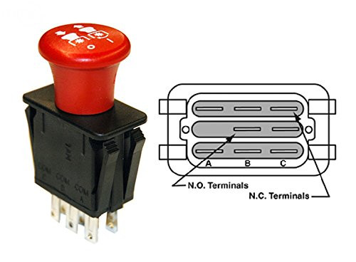 Quality Power Equipment PTO Switch - 8 Terminals, 2 Positions - Replaces John Deere AM-131966; Exmark 103-5221, 1-633673 More