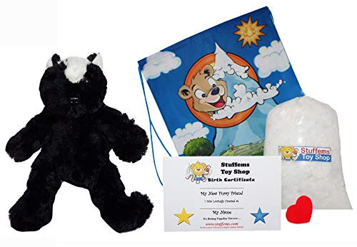 Make Your Own Stuffed Animal Skunk Kit - No Sew - With Cute Backpack!