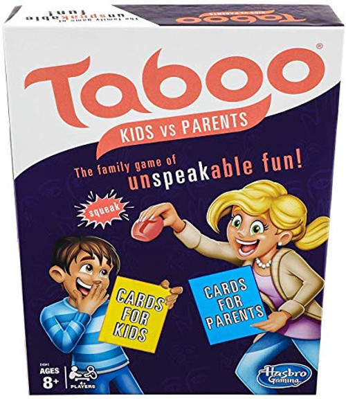 TABOO E4941 Taboo Kids vs. Parents Family Board Game Ages 8 and Up, Brown, Standard